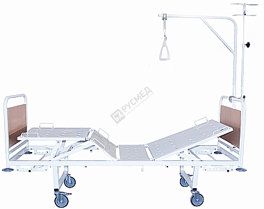 Кровать медицинская функциональная четырехсекционная со съемной колесной парой КМФ4-02- "Ока-Медик"