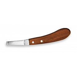 Нож копытный обоюдоострый с деревянной ручкой
