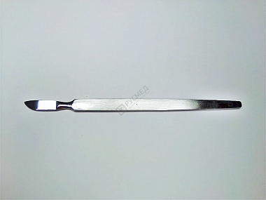 Скальпель ветеринарный глазной брюшистый малый,  углеродистая сталь, СВб 150х20